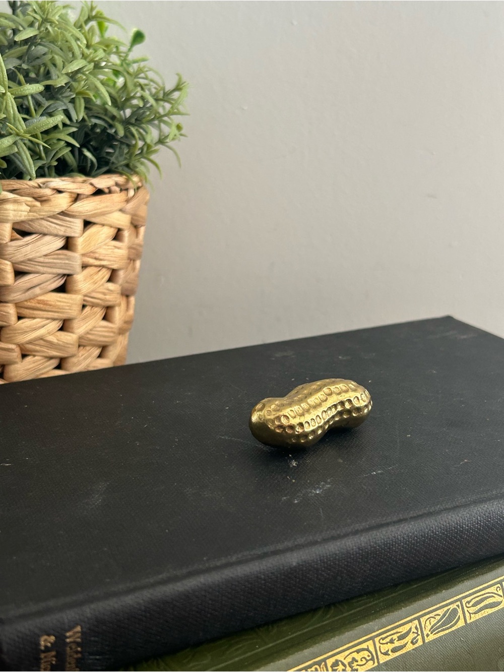 Solid Brass Peanut Trinket Figure MCM